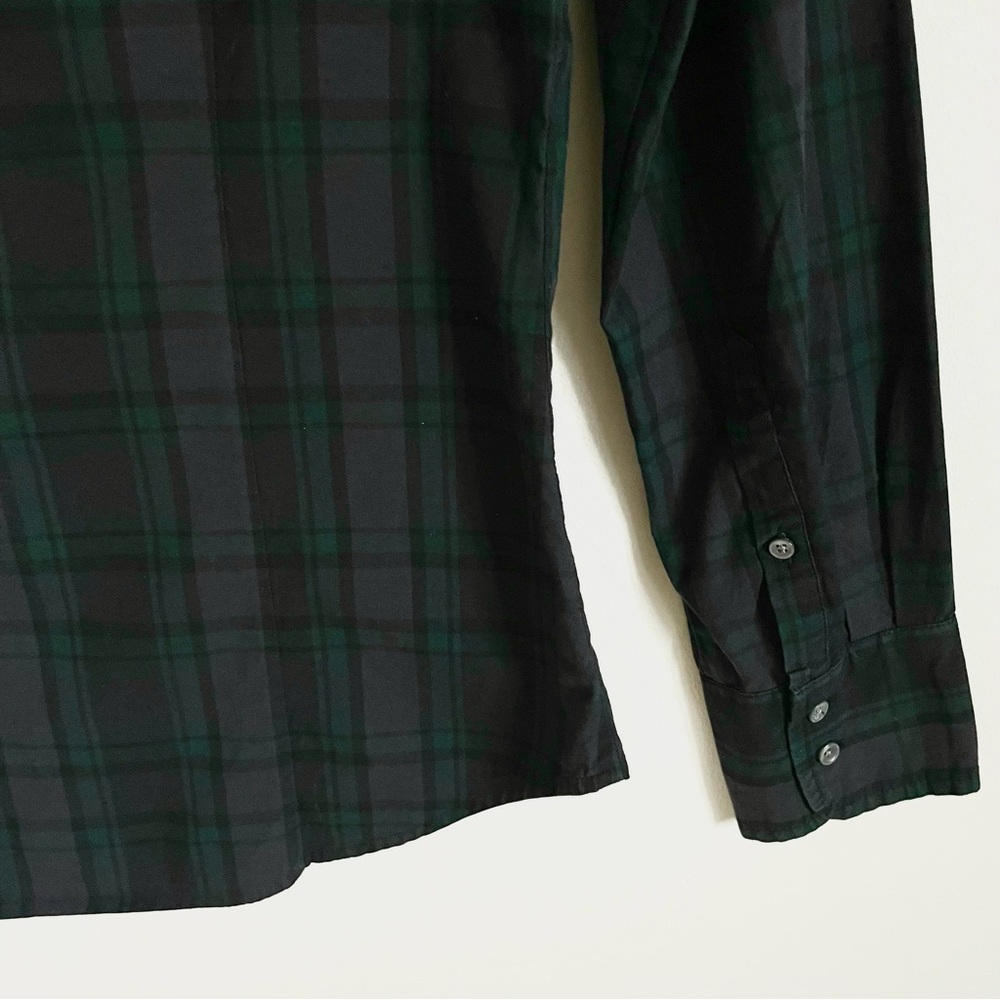 J. Crew Slim Stretch Perfect Shirt In Black Watch Tartan Size 6 EUC - Picture 12 of 14